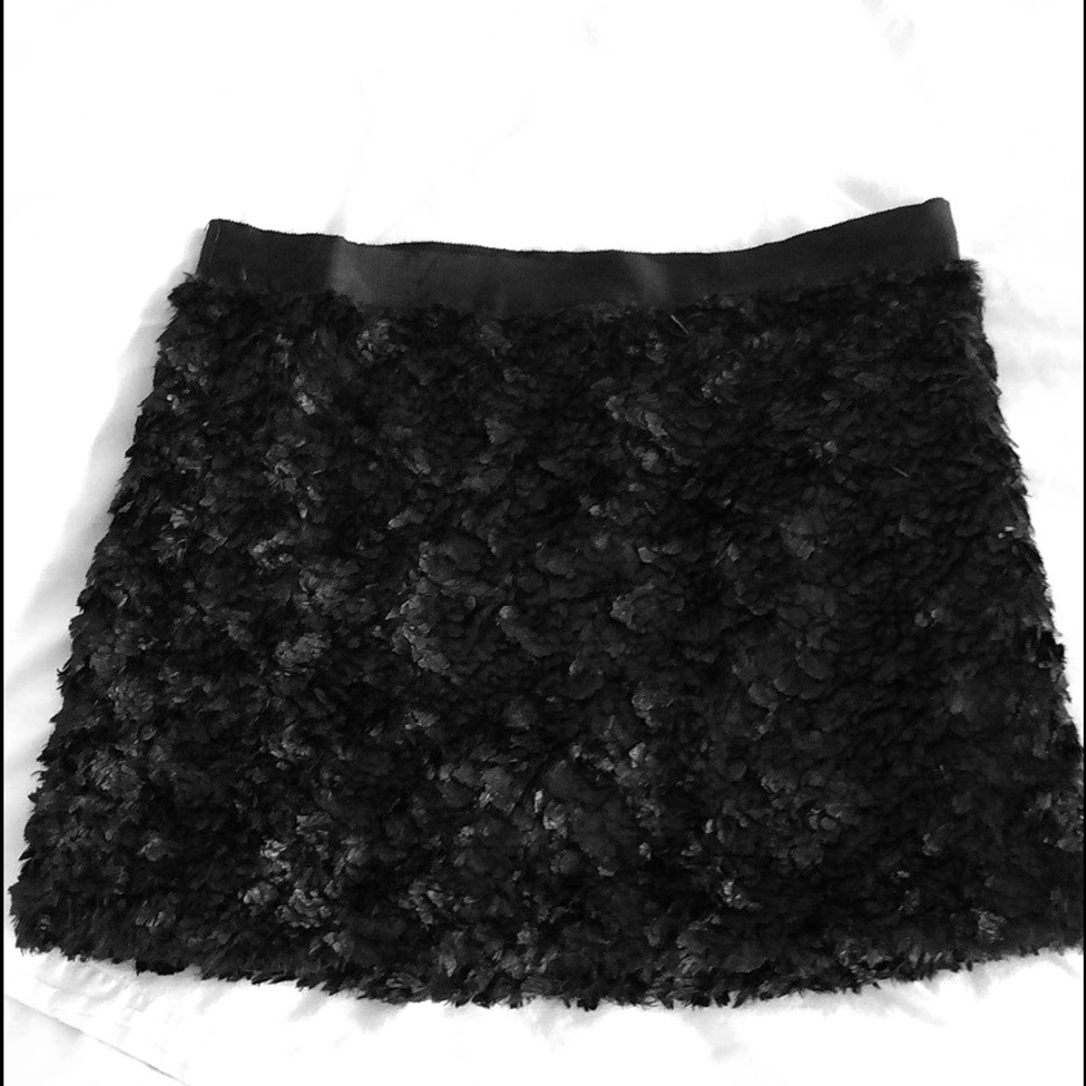 Elizabeth and James furry textured mini skirt